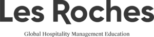 Logo Les Roches with tagline--dark